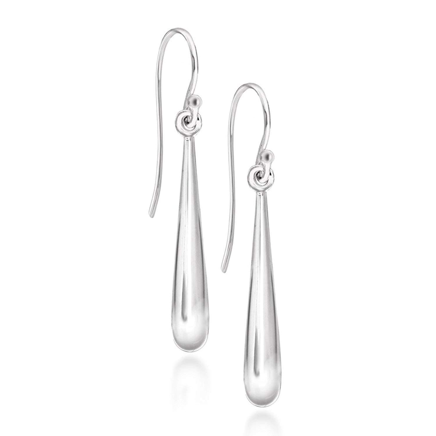 Sterling Silver Teardrop Earrings - 4.0cm