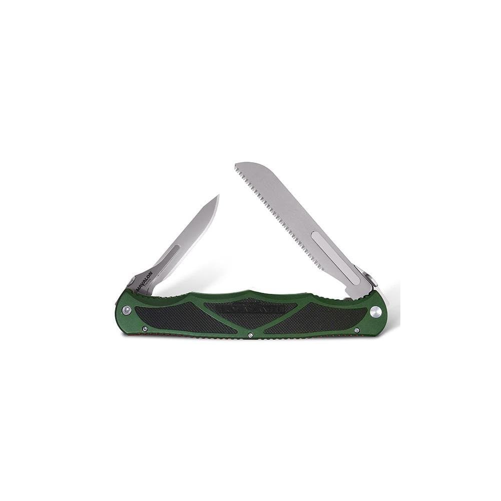 Hydra Double Blade, Hunter Green Aluminum Handle w/Case [XTC-HYDHGBS - Havalon Knives]