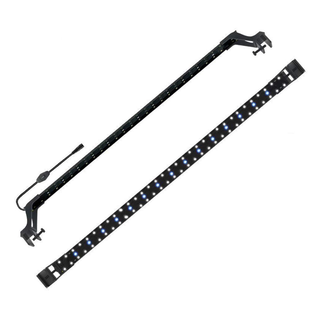 LNIDEAS Aquarium LED Light Kit For Fish Tank，Adjustable Fish Tank Bracket Lighting with 15 Blue and 66 White LEDs,Fish Aquarium Tank LED Hoods Lighting Suitable for “44.49"-“52.36"（113-133cm）