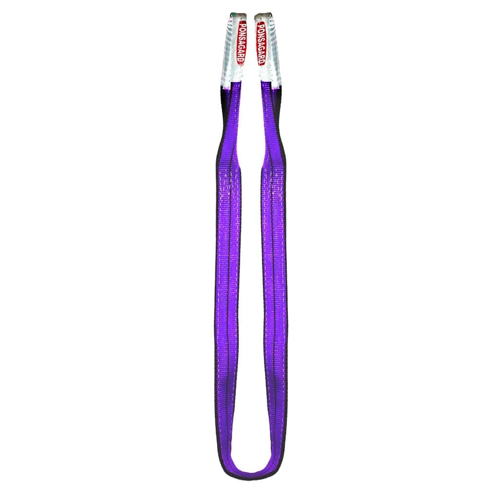 PONSA 1t-2m - Webbing Lifting Sling Strap 1000 kg – 2 Meter – 30 mm Width - Heavy Duty Polyester - with PONSAGARD Patented Abrasion and Cut Protection System