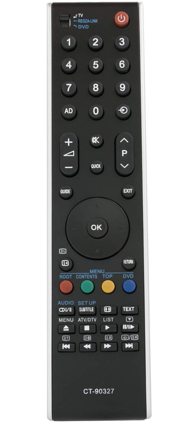 – allimity CT-90327 Replace Remote Control fit for TOSHIBA LCD TV 42XV625D 42XV635D 42XV635DB 42XV635DR 42ZV635DB 46SV685 46XV625D 46XV635D 46XV635DB 46XV635DR 47ZV635 55SV685 55SV685DB 55ZV635