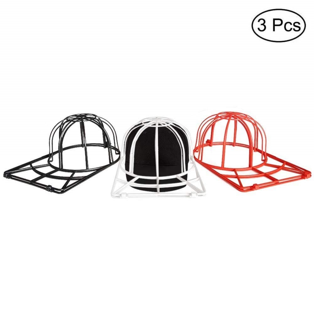 Evangeline Baseball Hat Washer,3pcs Baseball Cap Washer.Ball Cap Washing Frame Cage.Easily Cleans in Your Dishwasher or Washing Machine