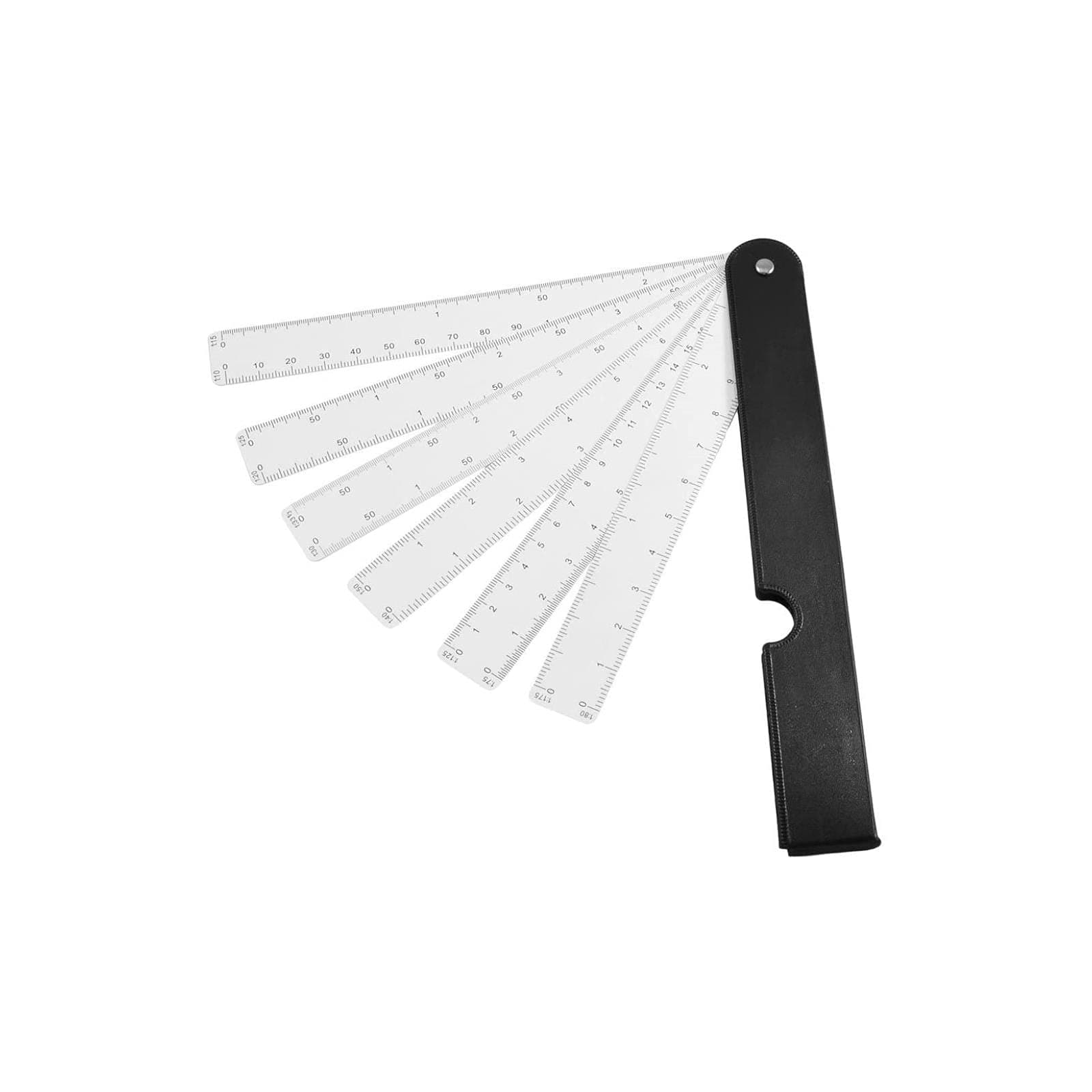Chris-Wang Drafting Fan Plastic Architect Engineering Metric Scale Ruler 1:10/1:100, 1:15/1:150, 1:20/1:200, 1:25/1:250, 1:30/1:300, 1:33 1/3, 1:40/1:400, 1:50/1:500, 1:75/1:750, 1:125/1:1250