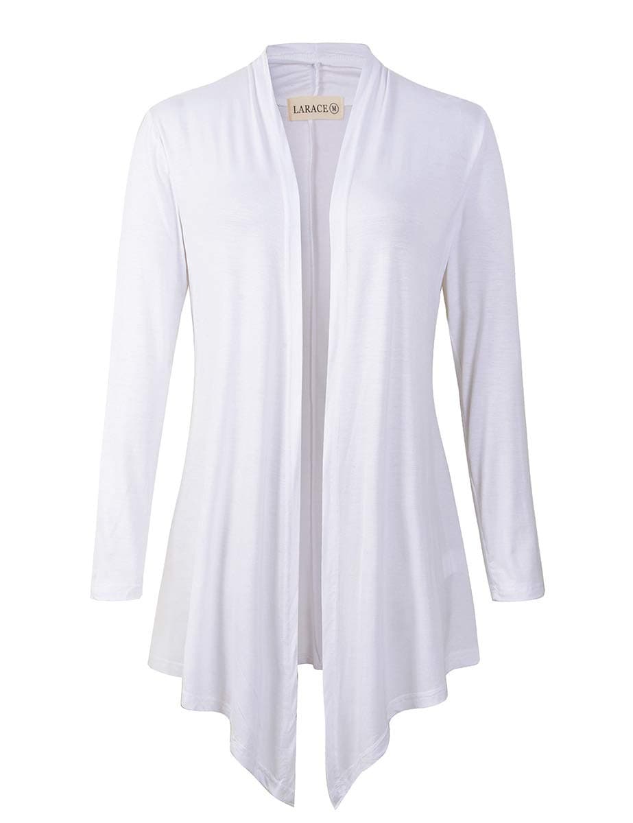 Women Open Front Cardigan Plus Size Drape Long Sleeve Lightweight Cardigans S-3X(1X, Navy Blue)