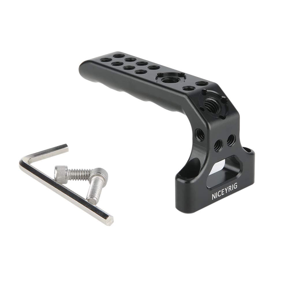 NICEYRIG Top Grip Applicable for RED DSMC2 and Camera Cage, Ergonomic DSLR Handle with 1/4'' ARRI Thread - 383