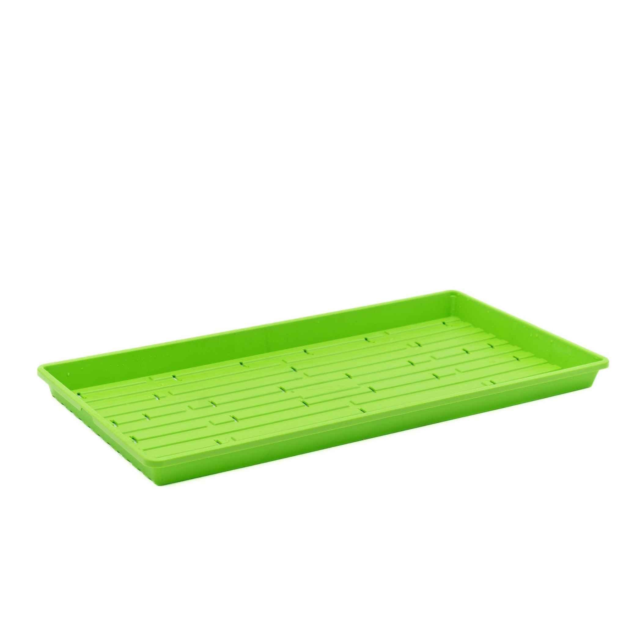 Bootstrap Farmer Microgreen Trays, Green 10 Pack, Extra Strength with Holes Shallow 1020 Seed Starting Plant Tray Grow Microgreens Wheatgrass Fodder Sprouting