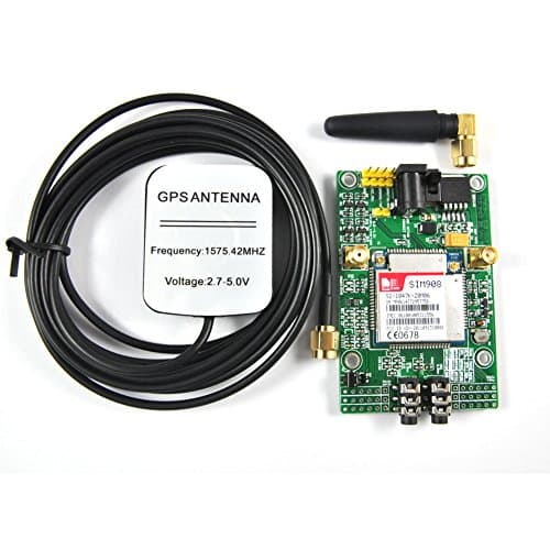 DIYmall SIM908 Module GSM GPRS GPS Development Board IPX SMA with GPS Antenna for Arduino Raspberry Pi