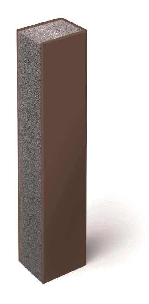2 1/4 inch (55 mm), 3-Sided, Bronze Quietjoint Acoustic Partition Closure, 10 Foot (3 m) Length