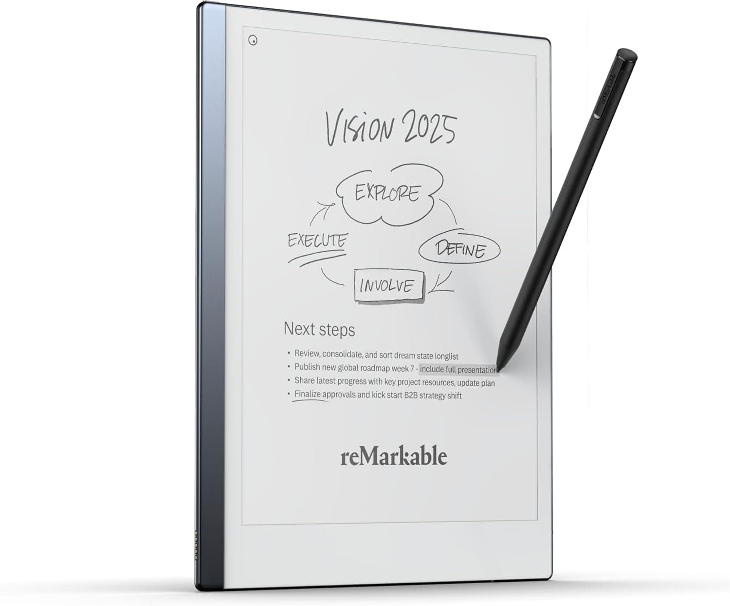 reMarkable 2 Tablet with 10.3” Digital Paper Display, featuring Pen with eraser, USB-A to USB-C Cable (Renewed)