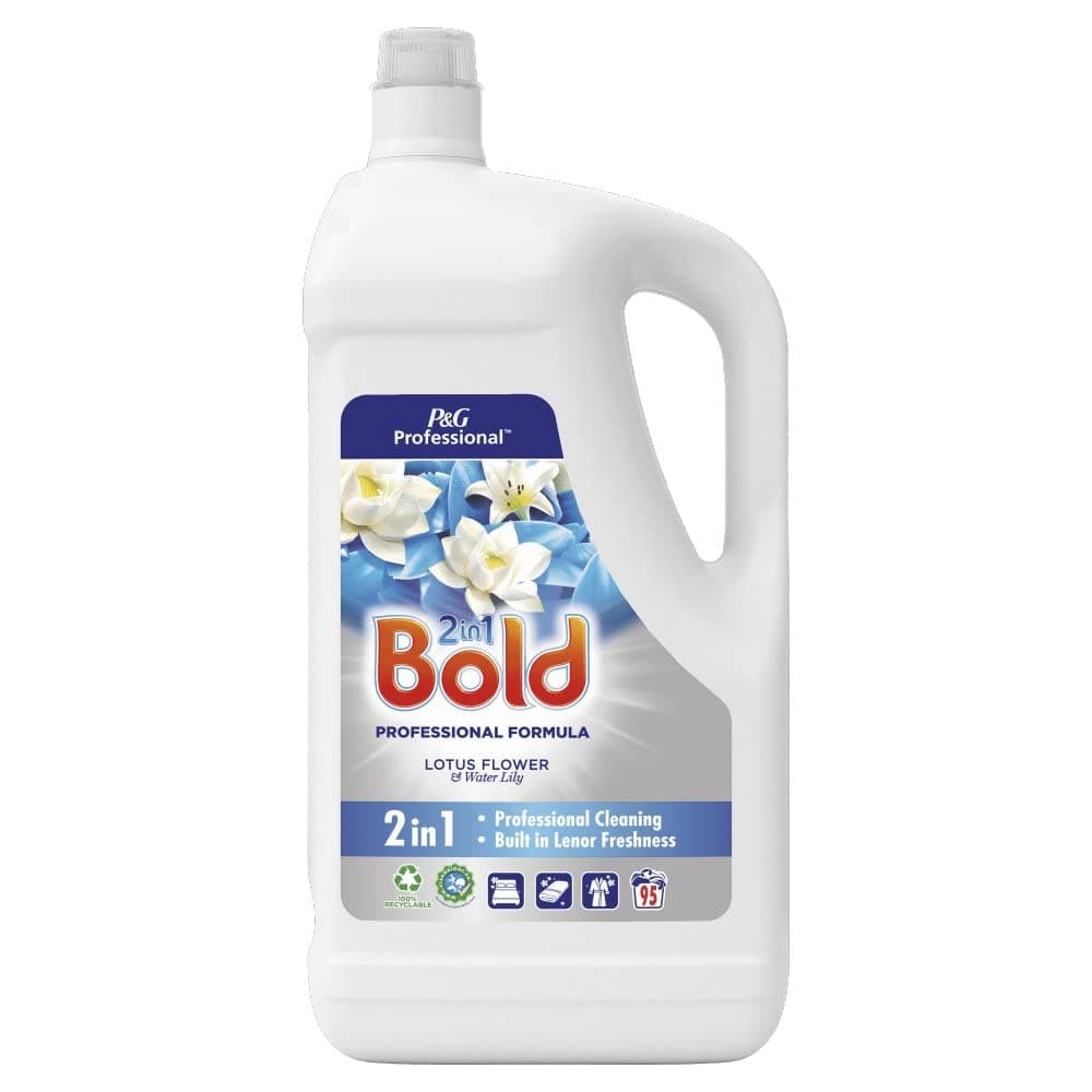 ( 5Ltr Pack ) Bold Professional Washing Liquid Lotus Flower & Lily 5L 100 Washes