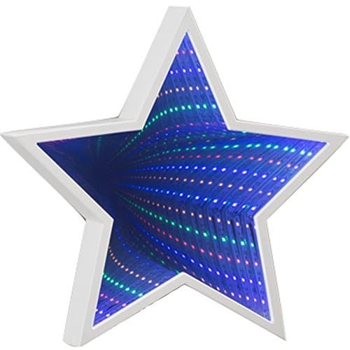 Sohler Star Shaped Sensory Infinity Mirror Light Autism Tunnel Wall White Relaxing Desk 60 Led Mood Lamp [Energy Class A]