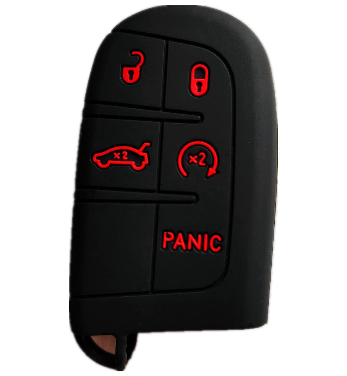 Smart Key Fob Case Cover Protector Holder Compatible with 2018-2024 Jeep Grand Cherokee Dodge Challenger Charger Dart Durango Journey Chrysler 300