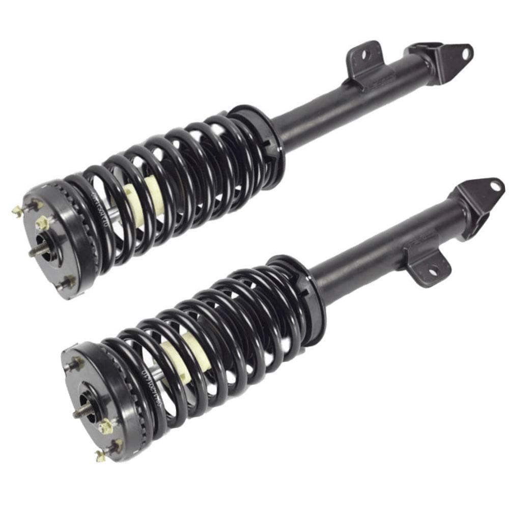 Front Pair Complete Struts Assembly Gas Shock Absorbers with Suspension Strut Spring Strut Top Mounting Dust Cover