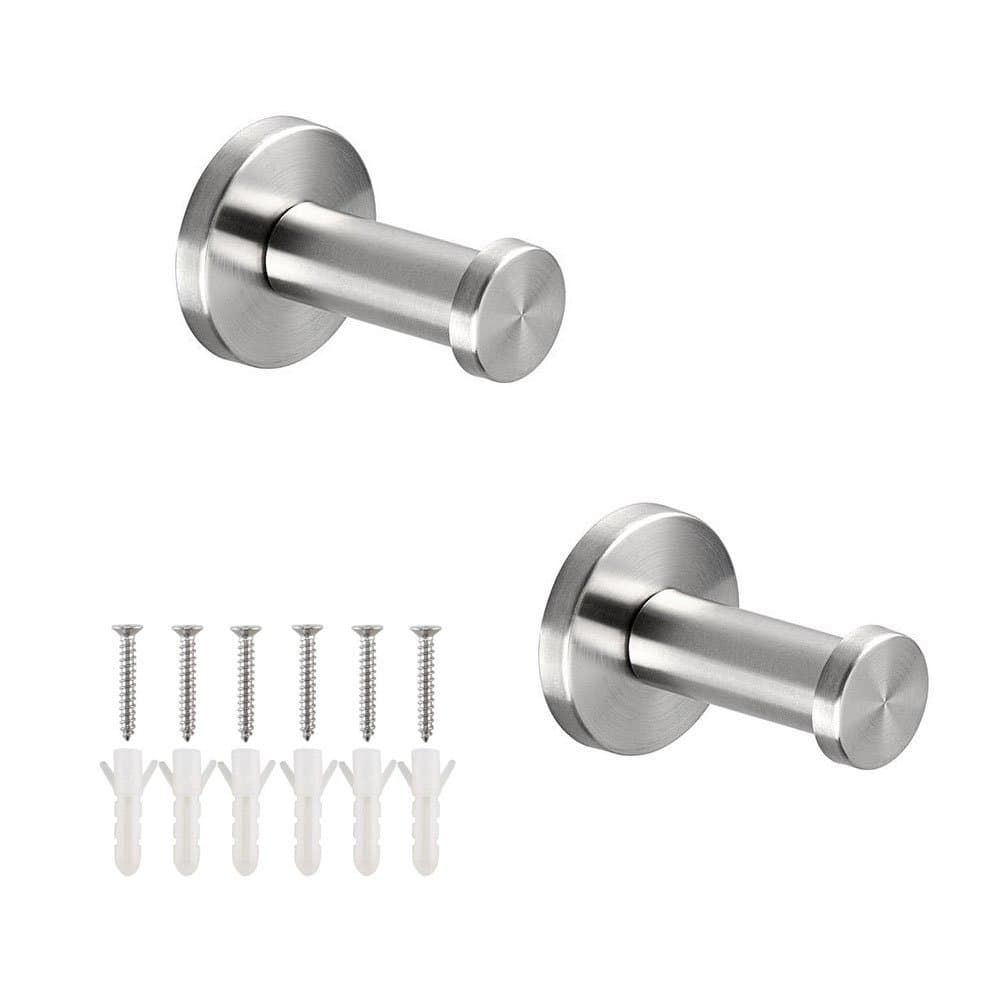 [ 2 Pack Stainless Steel Wall-Mount Robe Hook Brushed 304 for Bathroom Lavatory Closets Coat Towel Robe Hook [2 inch/5cm]