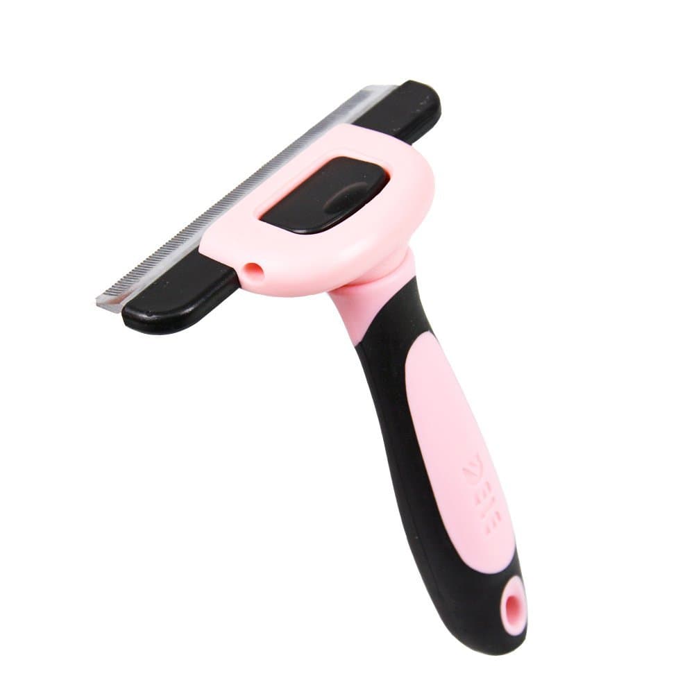 DE-Shedding Tool & Pet Grooming Brush，for Small, Medium & Large Dogs, Cats & Horses, with Short to Long Hair. Dramatically Reduces Shedding in Under 15 Minutes Guaranteed