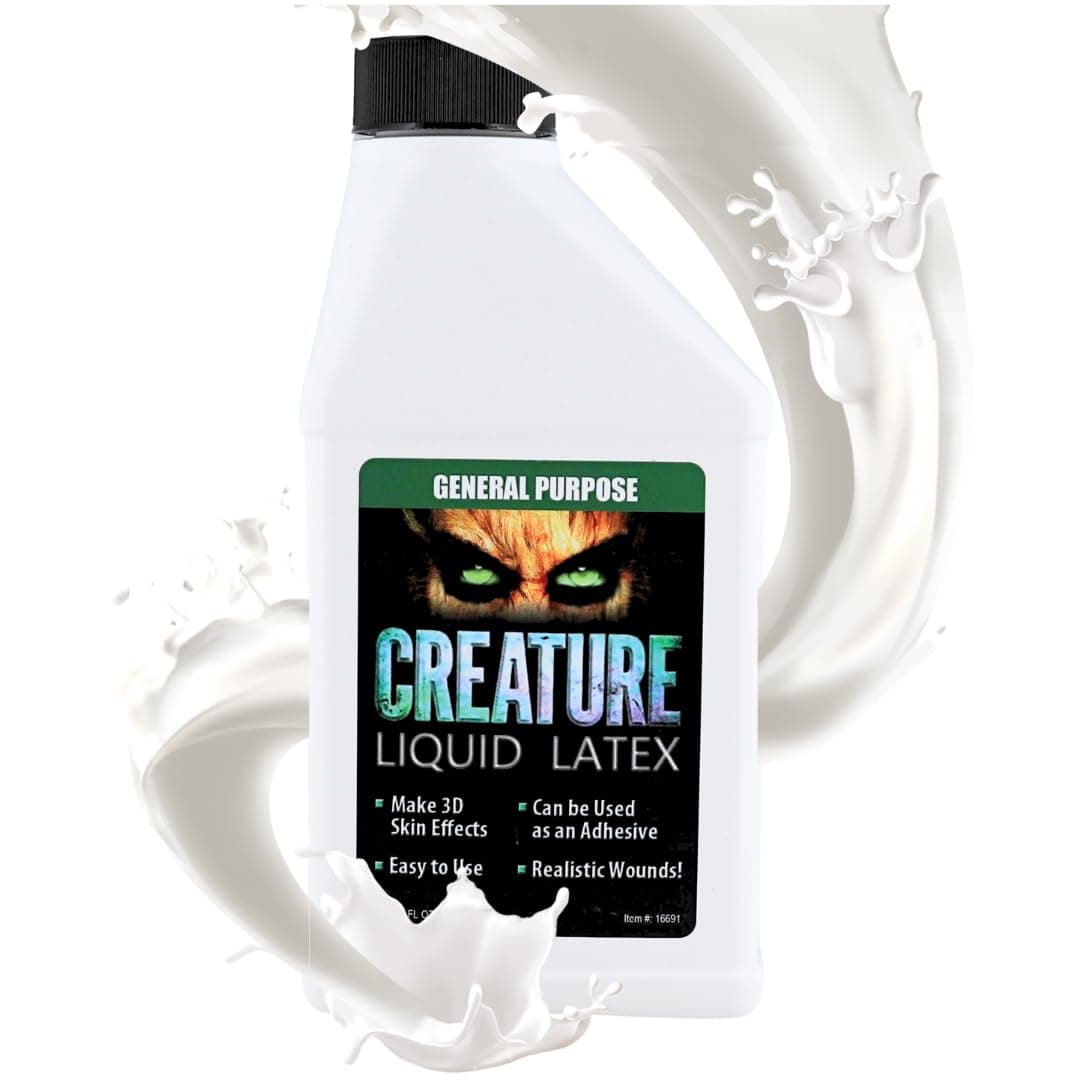 16oz - CLEAR - Creature Liquid Latex, General Purpose Professional Special Effects Liquid Latex