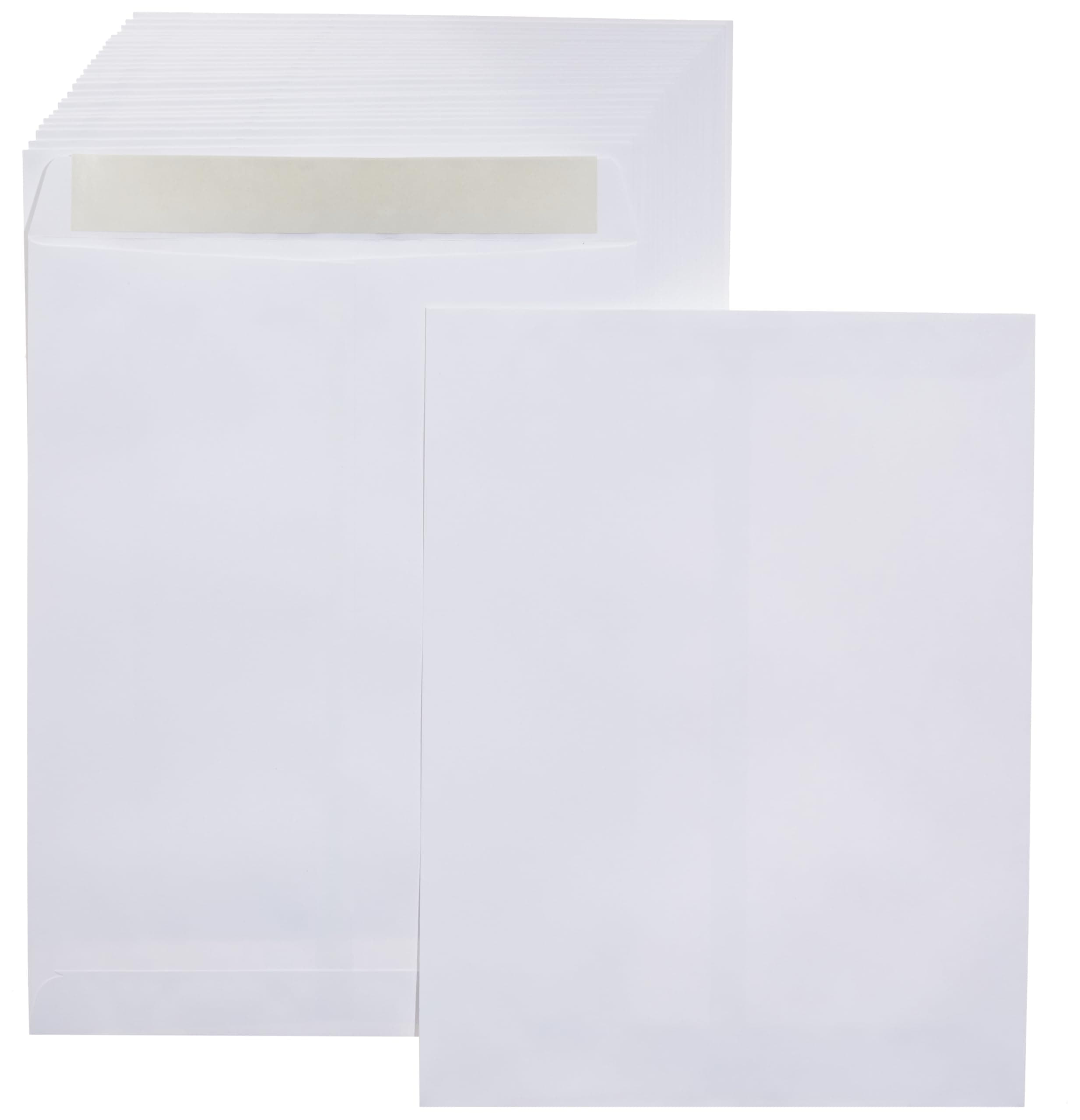 Amazon Basics Catalog Mailing Envelopes, Peel and Seal, 10 x 13 Inch, White, 100-Pack