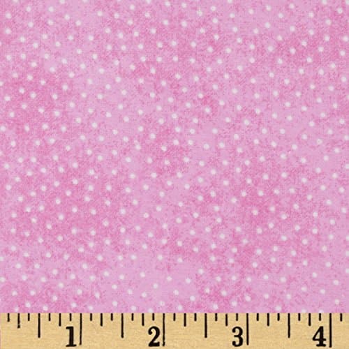 Comfy Flannel Micro Dot Pink, Fabric by the Yard