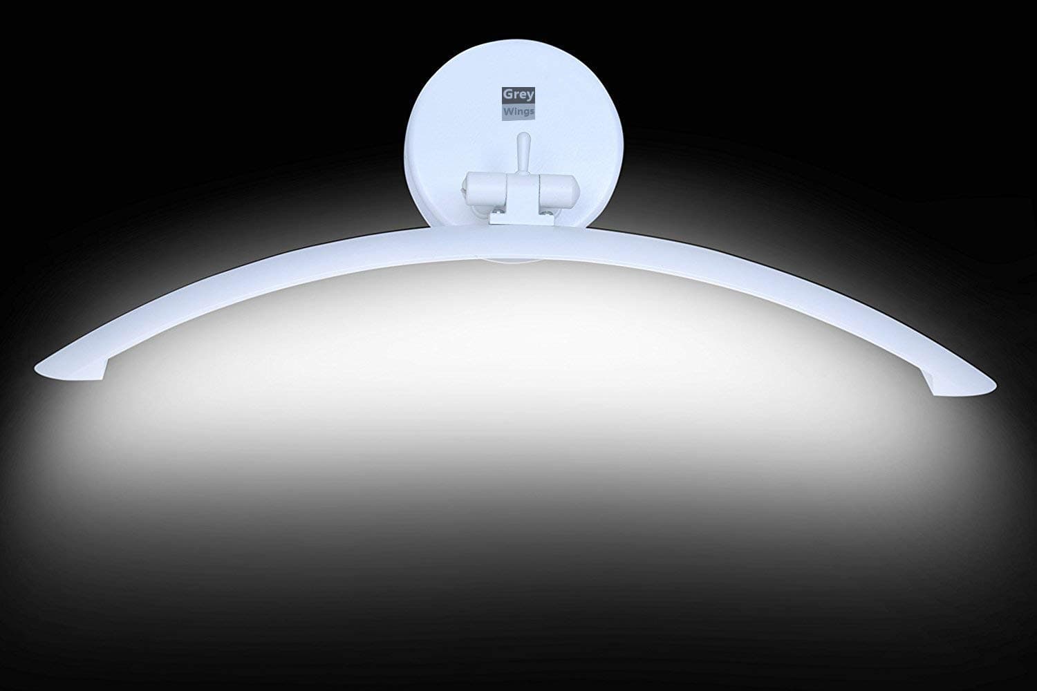 Eisa 6 Watts Wall Light, White, Curved Bar-Aluminium(corded-electric)