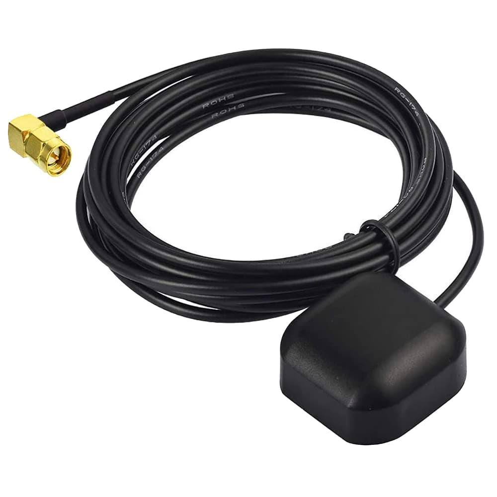 GPS Magnetic Antenna Navigation External Antenna with Right Angle SMA Male Connector for Car, Jeep, Truck, Marine, Boat, Bus