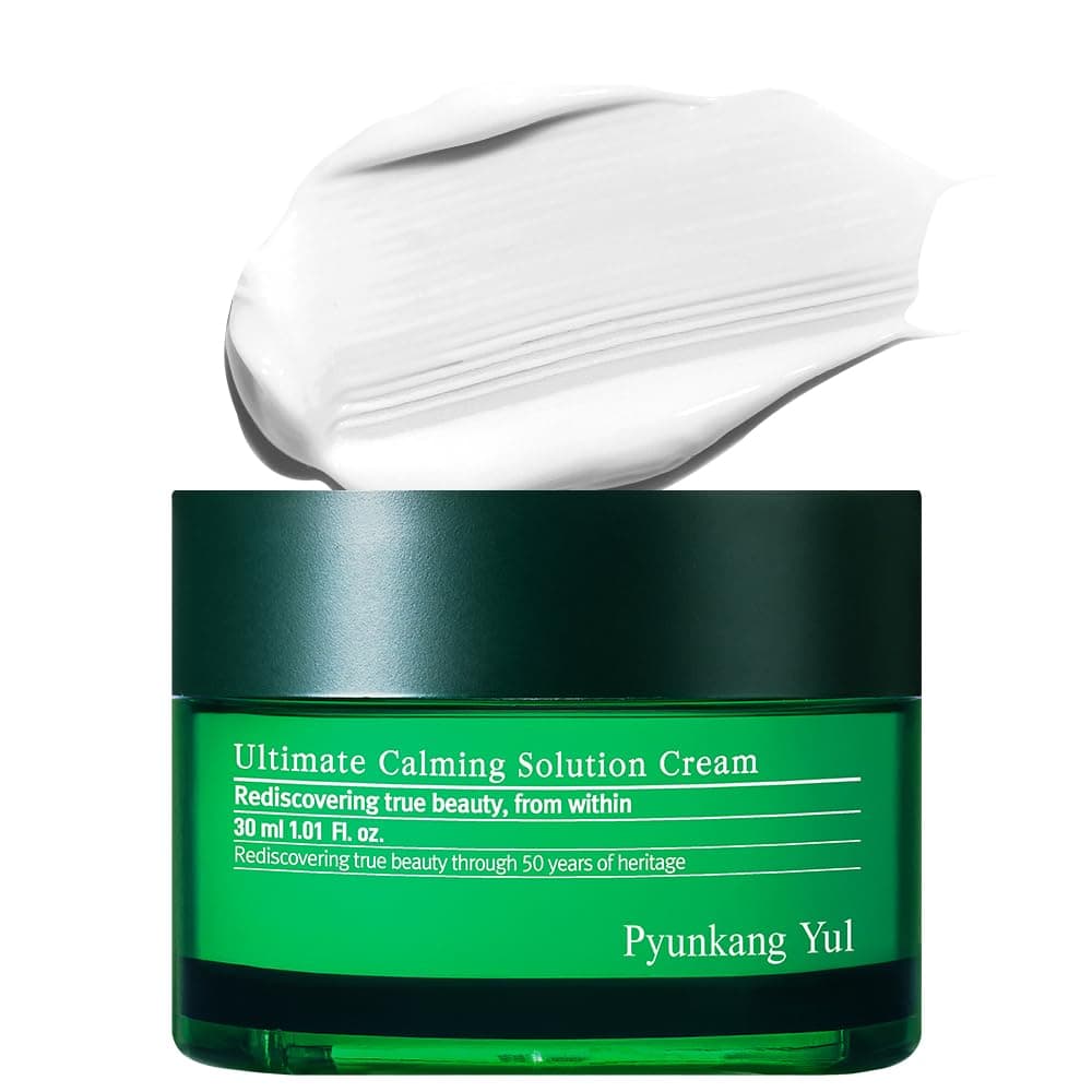 Pyunkang Yul PKY Ultimate Calming Solution Cream for Sensitive Skin with Patented Ingredients, Moisturizer Intensely Calms & Soothes Redness with Cica & Tea Tree, Korean Skincare (1.01 Fl. Oz, 30ml)