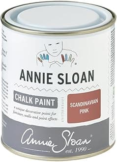 Annie Sloan Chalk Paint® (Scandinavian Pink, 500 ml/16.9 Fl Oz) a unique decorative paint for furniture, cabinets and home décor with no sanding or priming