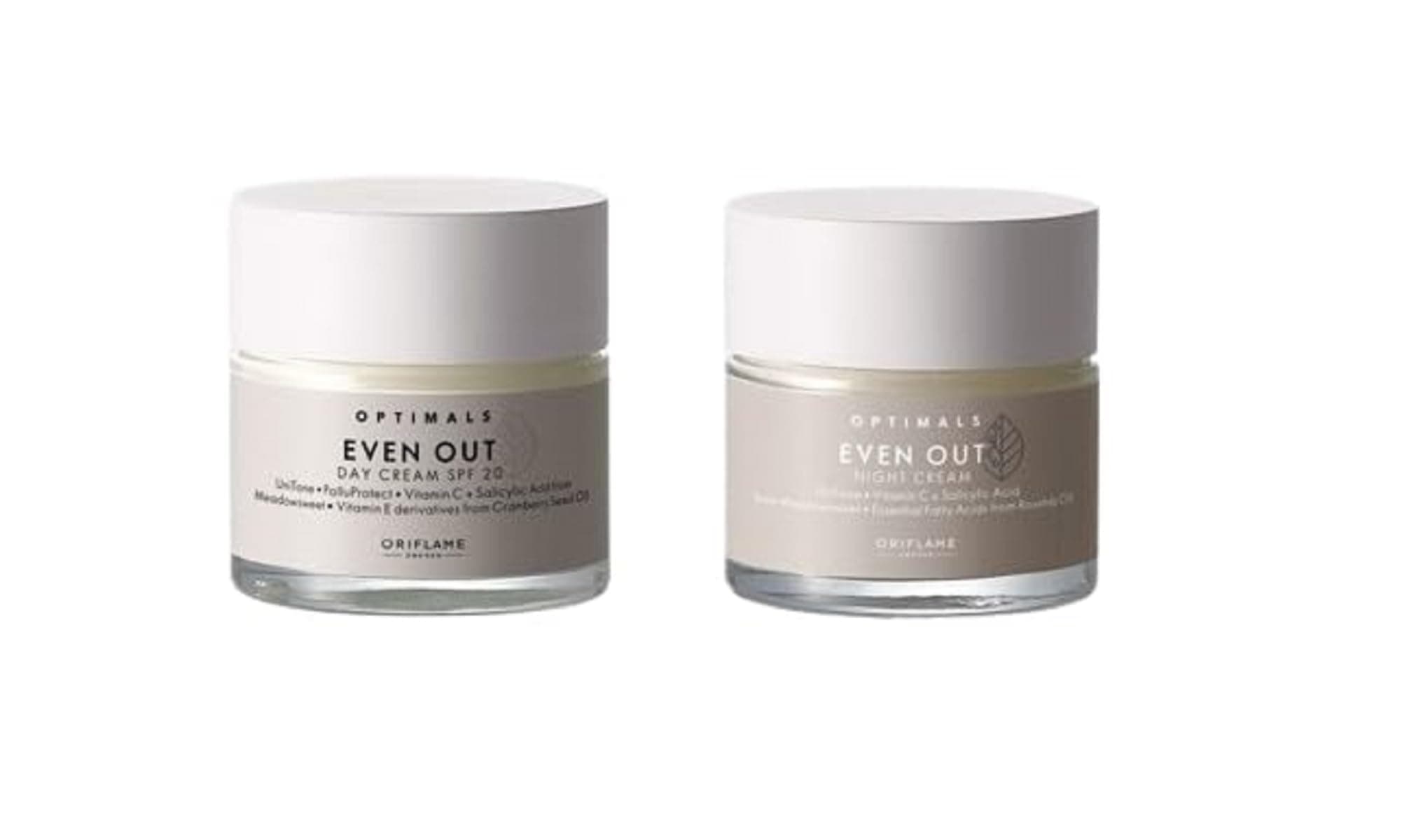 optimals even out day cream SPF 20-50 ml and even out night cream - 50 ml - COMBO