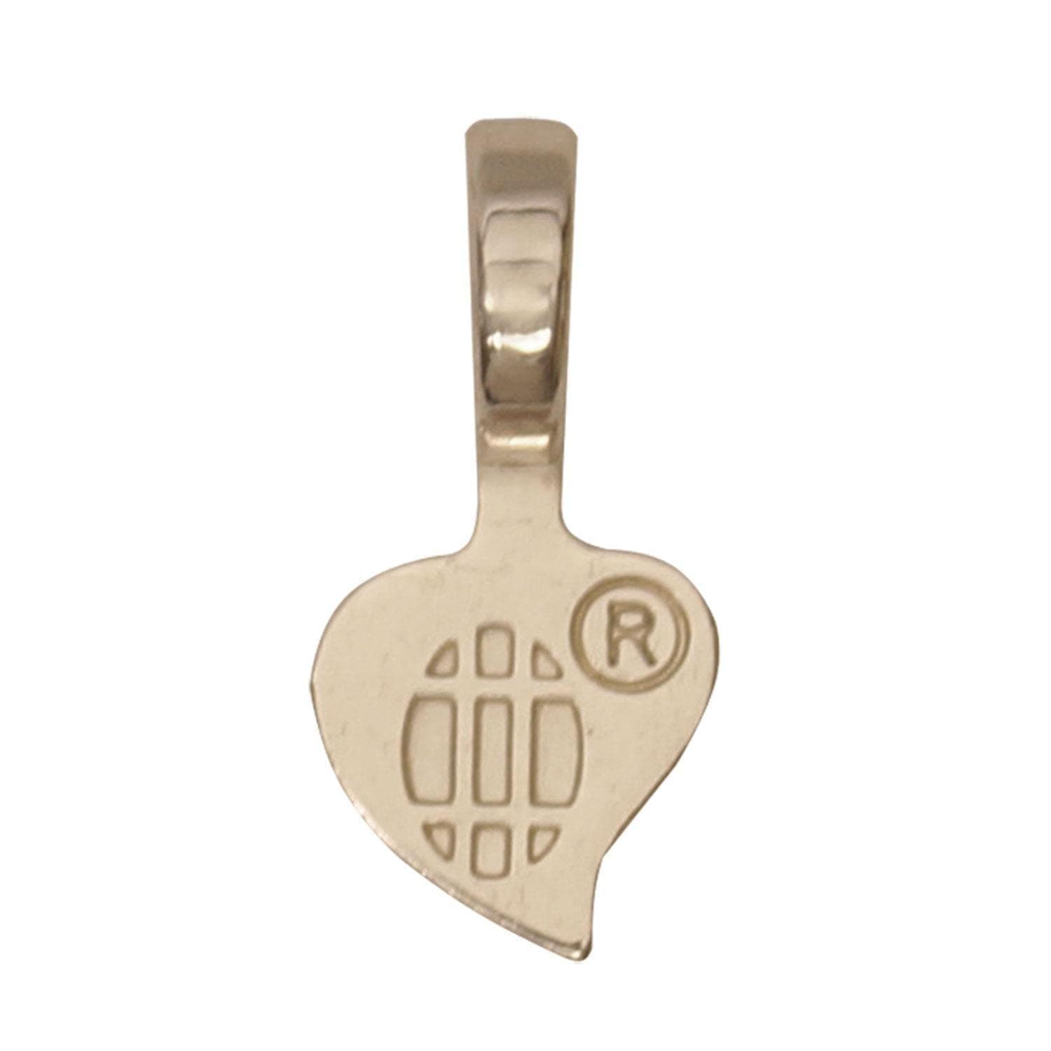 Medium Sterling Silver Plated Jewelry Heart Bails - 25 Pack