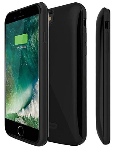 iPhone 7 Plus Battery Case,3800mAh Charging Case Ultra Slim Rechargeable Extended Battery Portable Charger Lightweight Backup Battery Power Case (Black)