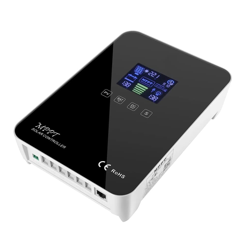 iSunergy 60A MPPT Solar Charge Controller 12V/24V Max. PV 100V 60amp Solar Charge Regulator with Dual RJ45 Port fit for Lead-Acid and Lithium Battery