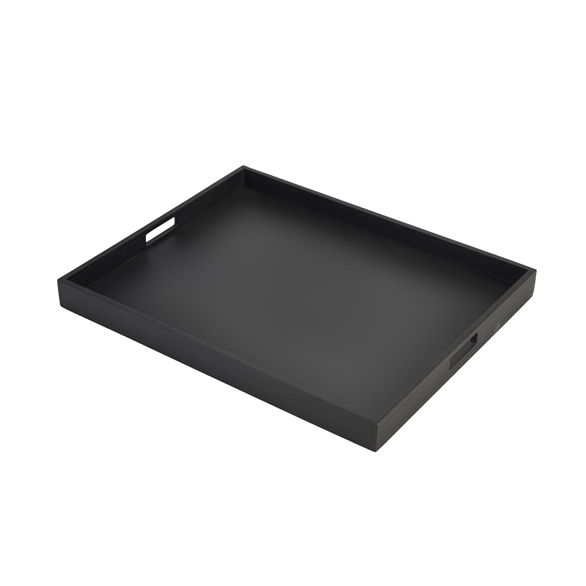 Solid Black Butlers Tray 53.5 x 42.5 x 4.5cm, Single