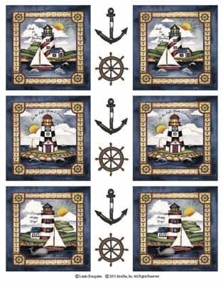 IdeaStix Lighthouse Light House Bathroom Tile Wall Appliques