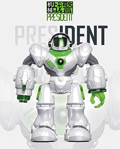 NWELL Wireless Smart Remote Control Robot Kit for Kids with Shoot Music Dance Arm-swing Talks,2.4G Intelligent Programmable RC Robot Game (White)