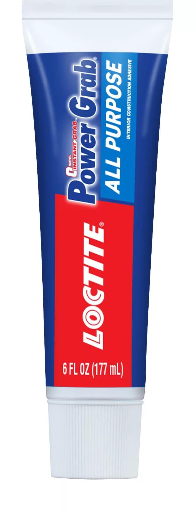 Loctite Power Grab Express Construction Adhesive, ultimate strength, 0 second grab, high tack adhesive, No-nails and screws, no clamping, DIY, no mixing, metal, tiles, wood, concrete 6 FL OZ 177ml
