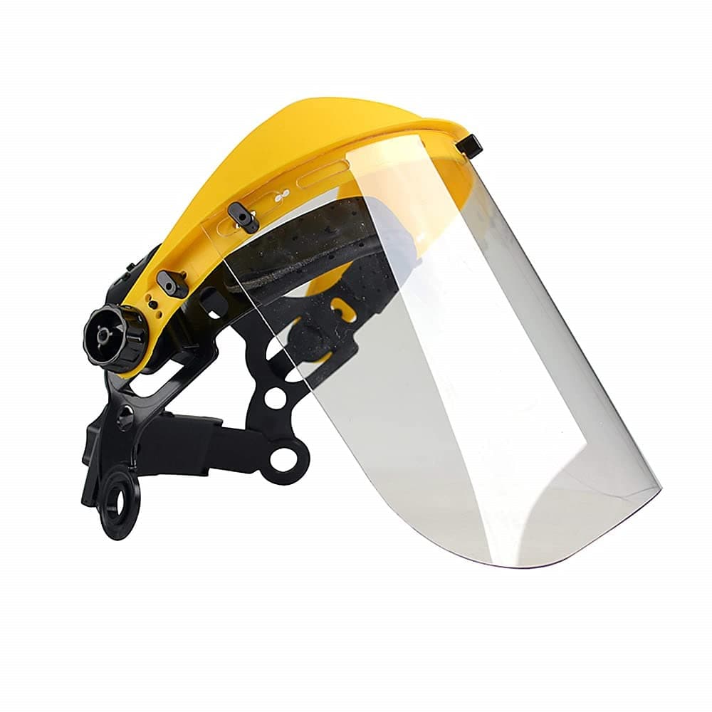 Browguard & Clear Breathable Visor Combination PPE, Adjustable Safety Face Shield Attached to a Head Guard Delivering Face and Eye Protection, For Forestry, Gardening, Loggers, DIY, One Size