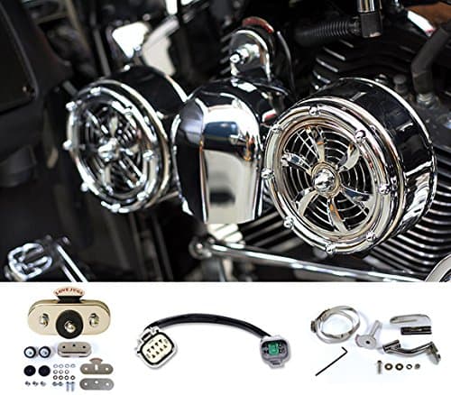 Love Jugs Bullets Chrome with Vibration Master & Frame Mount Kit & ADT V-Twin Engine Cooling System for 2014-Newer NON Water Cooled Harley Touring Motorcycles