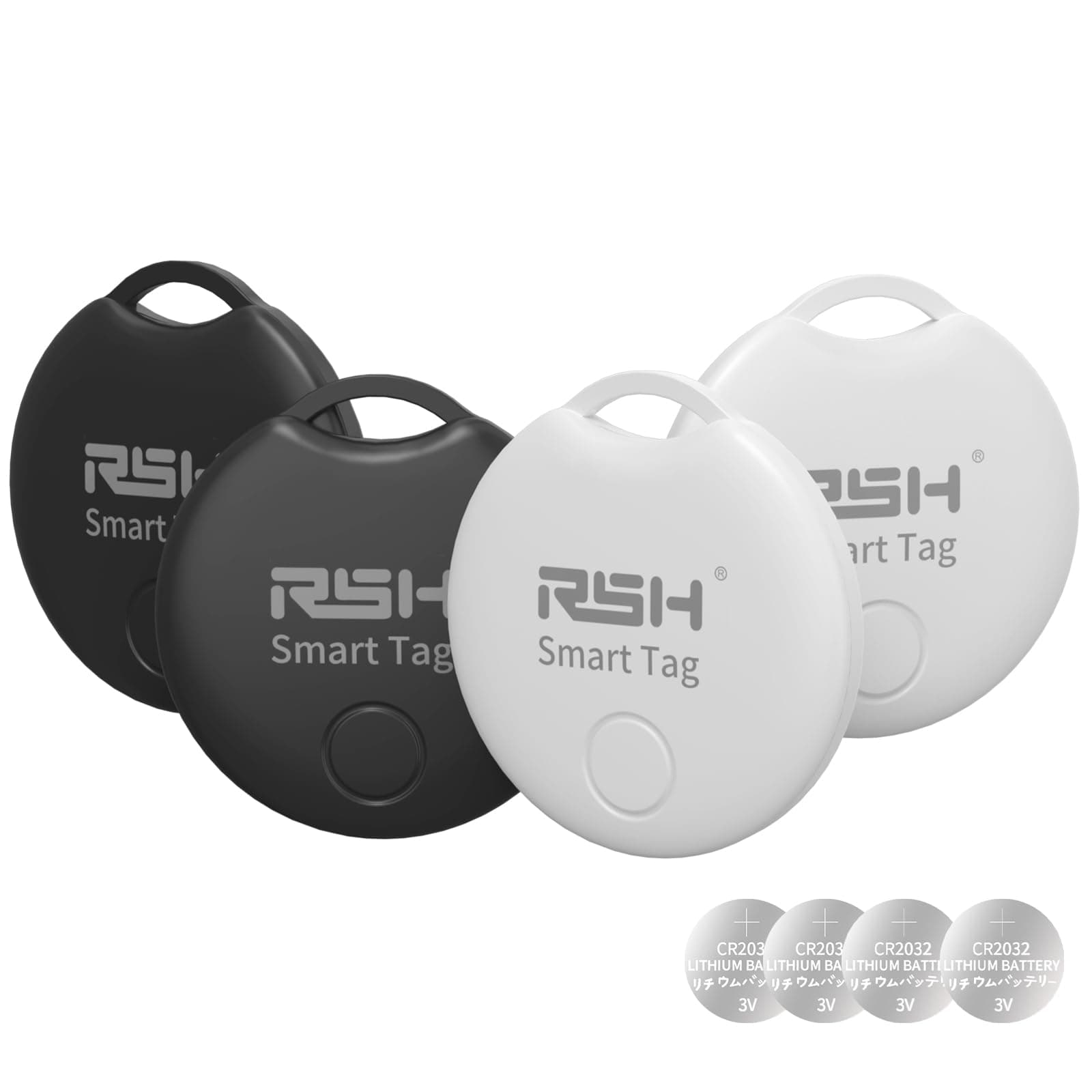 RSH Key Finder Tracker Luggage Bluetooth Tracker Smart Tag Works with Apple Find My, Smart Key Finder Locator for Bags,Wallet Tracker,Item Finder Tag Locate or Tracking for Keys(iOS only)