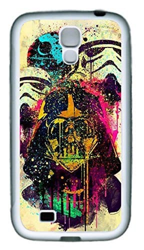 S4 Case, Galaxy S4 Case, Custom Design Samsung Galaxy S4 Soft Rubber TPU White Protective Case Shock-Absorption Bumper Case for New Galaxy S4 - Star Wars Pop Art