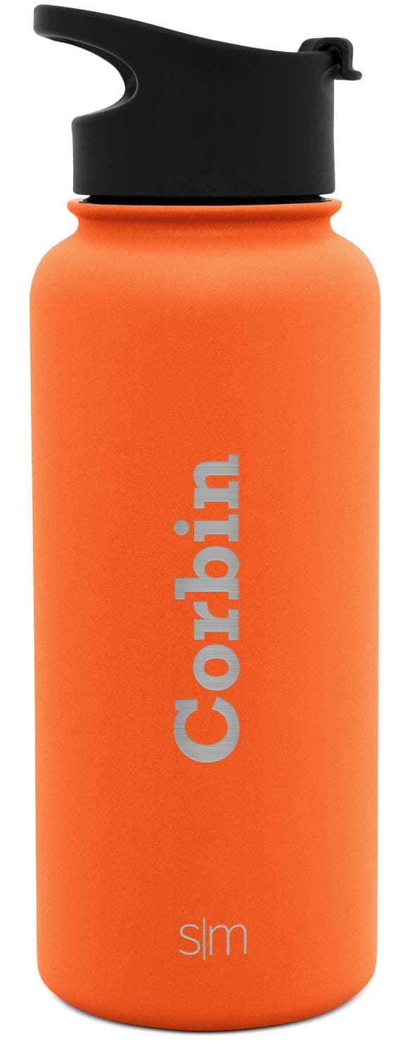 Simple Modern Personalized Gift Summit 32oz Flip Lid Water Bottle Customized Name for Men Women Kids Father Dad Stainless Steel Thermos Flask Vacuum Insulated -Autumn