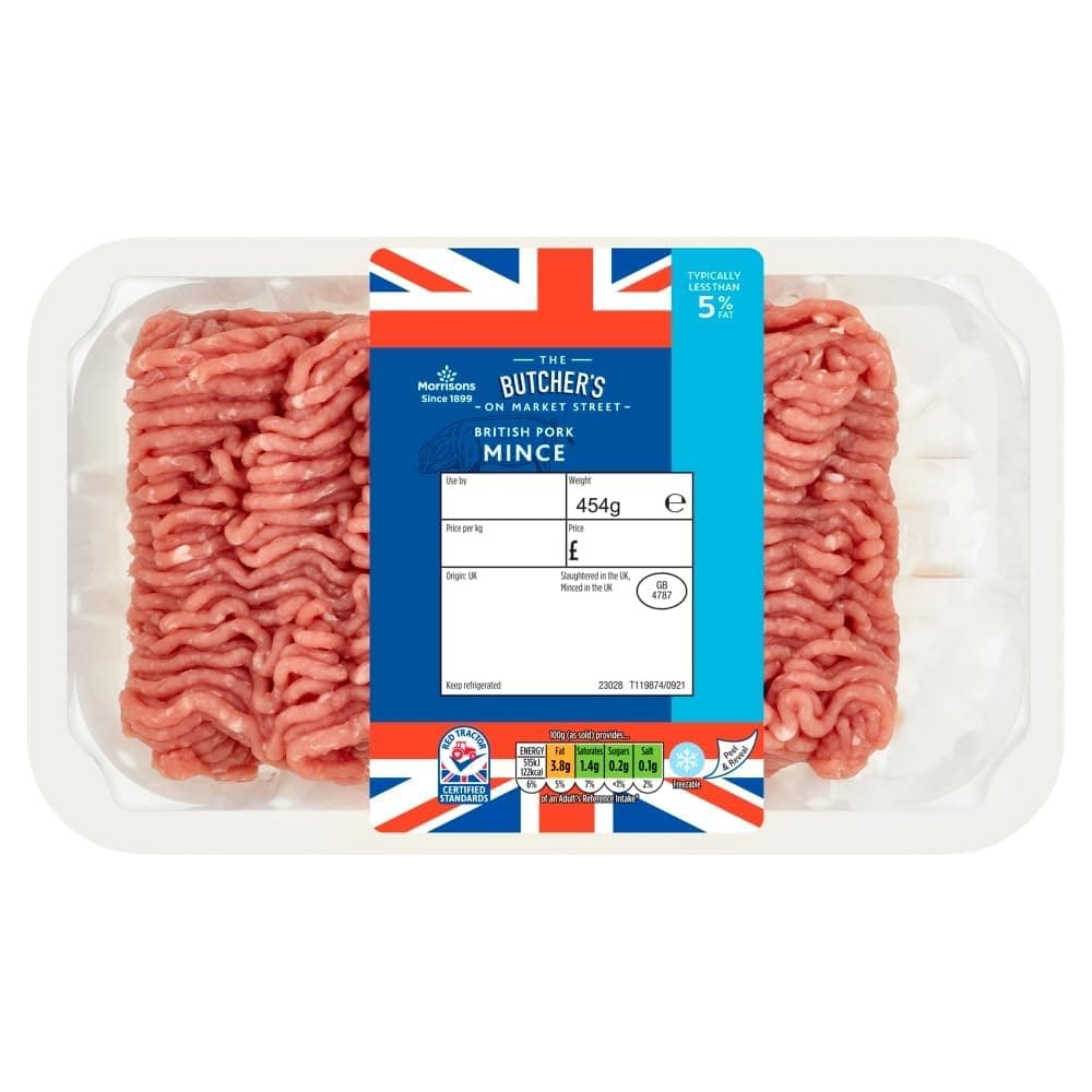 British Minced Pork 5% Fat 454g