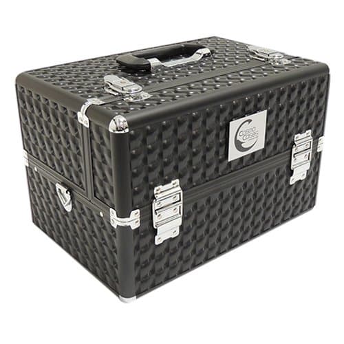 Captivate - Spacious Cosmetic Train Case w/ 3 Extendable Trays - Black Ice Cube