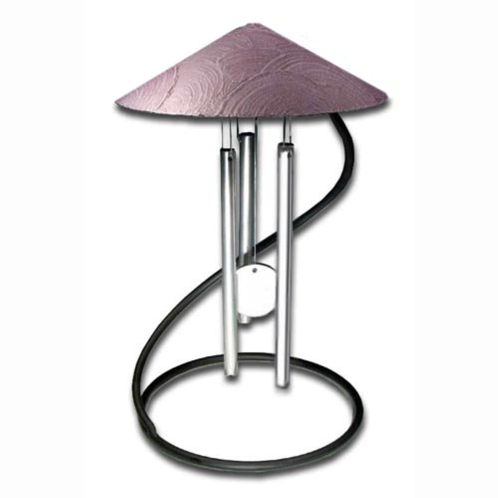 Spiral Solar Powered Desk Chime, Plum
