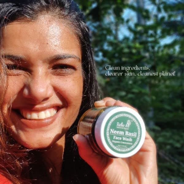 Rustic Art Organic Neem Basil Face Wash Concentrate for Deep Cleansing | Anti-Bacterial Anti-Fungal | 50gm (Pack of 2)