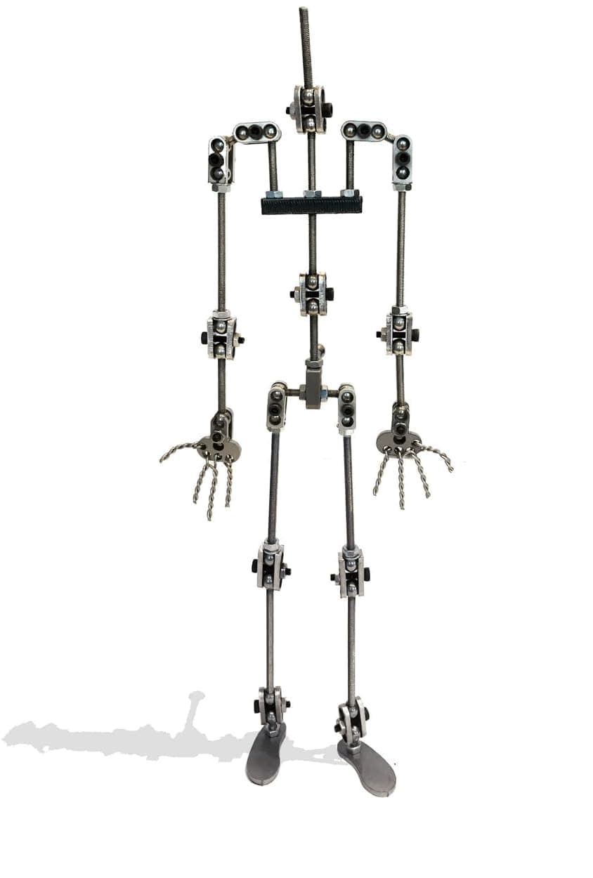 Anibild® Two Intermediate DIY Studio Stop Motion Armature Kits Metal Puppet Figure for Character Design Creation 30 cm Tall