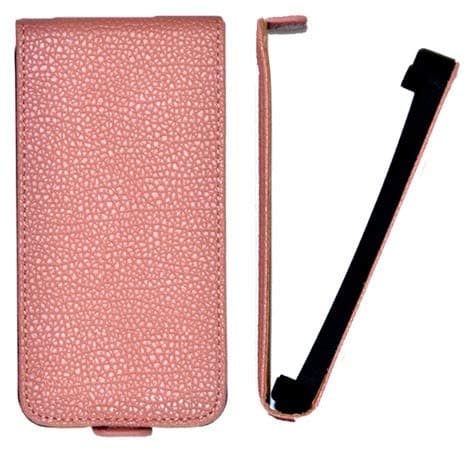 Vertical Flip Leather Case Slim Rough Venata For Nokia 808 Pure View Pink