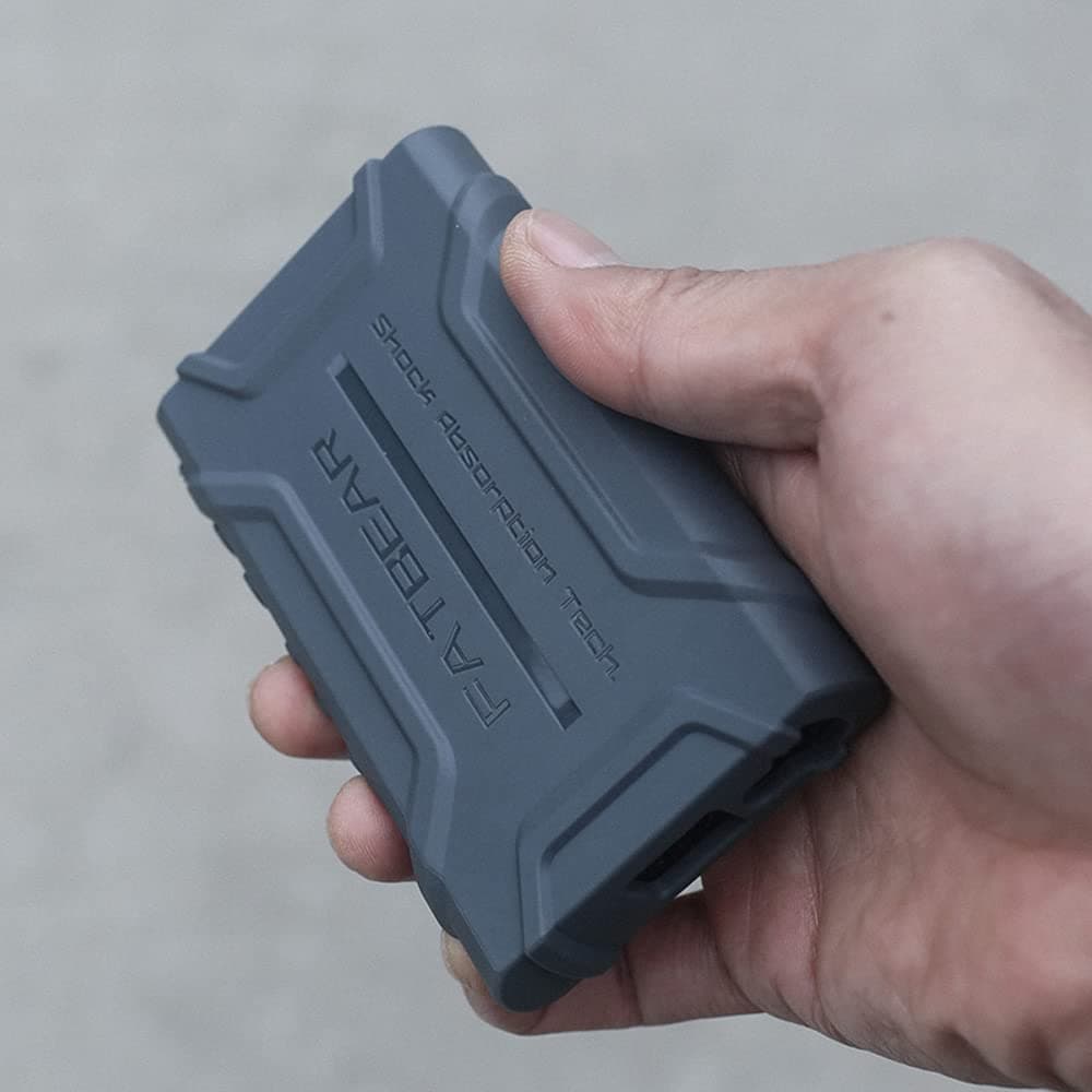 FATBEAR Rugged Shockproof Armor Protective Shell Skin Case Cover for Sony Walkman NW-A300 Series NW-A306 NW-A307 (Gray)