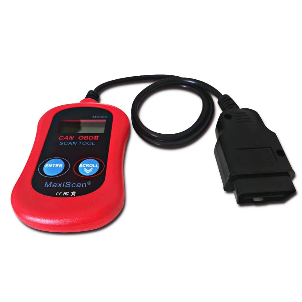 MS300 CAN OBD-II Diagnostic Code Scanner tool for Check Engine Light & Diagnostics, Direct Scan and Read Out(red)