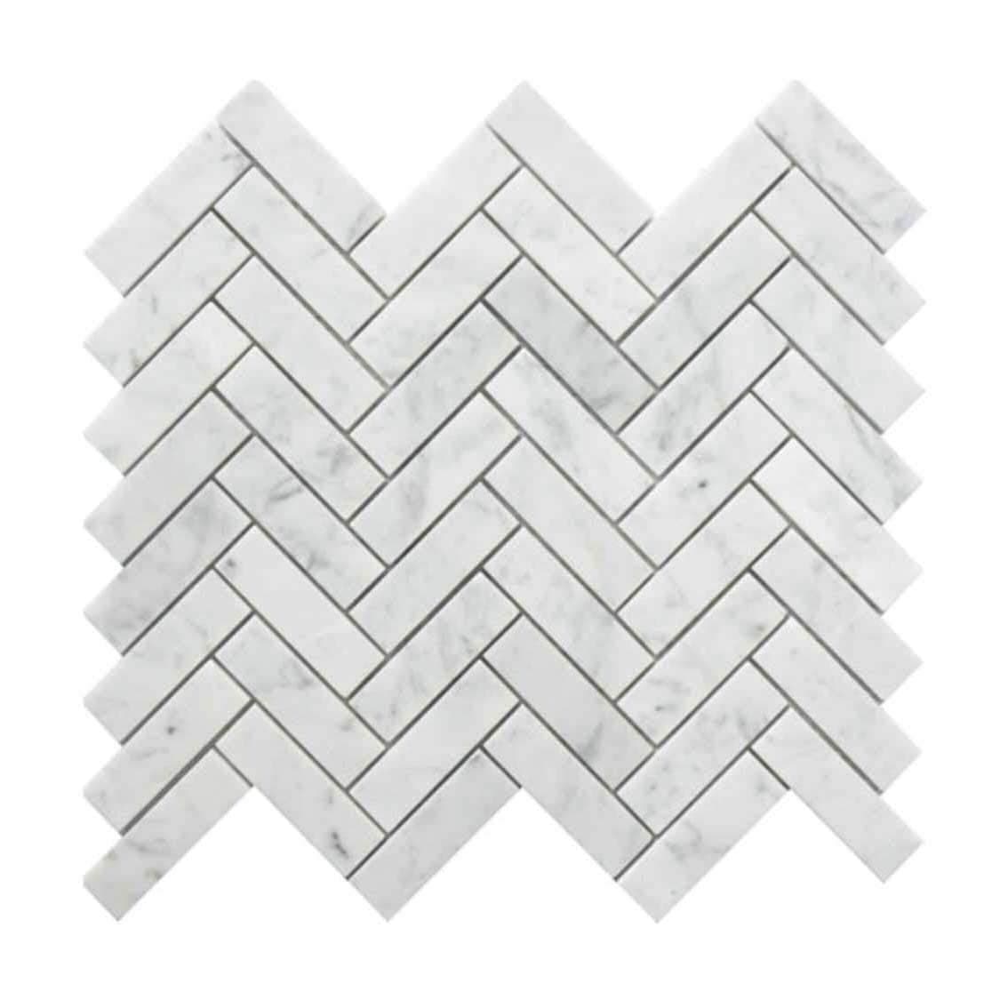 E-MosaicTileHerringbone Marble Mosaic Kitchen Splashback Wall Tiles - 10PCs