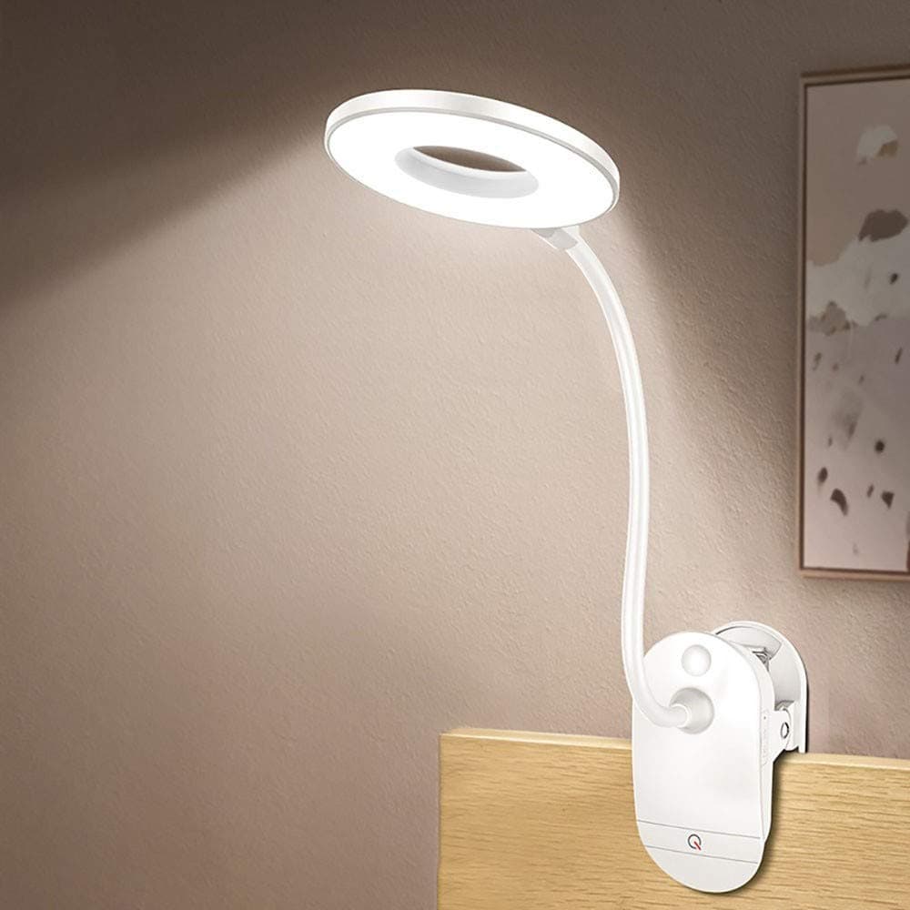 Yage LED Touch On/off Switch 3 Modes Clip Desk Lamp 7000K Eye Protection Desk Light Dimmer Rechargeable USB Led Table Lamp