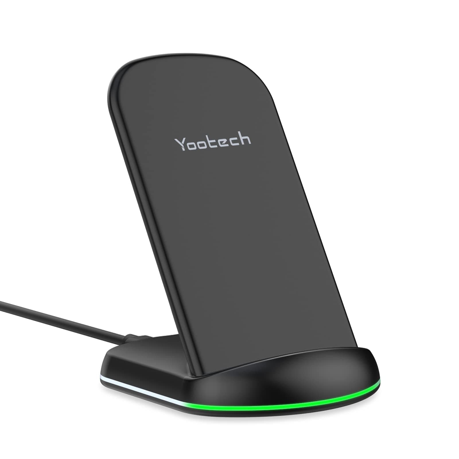 Yootech Wireless Charger,10W Max Wireless Charging Stand, Compatible with iPhone 17/17 Pro/17 Pro Max/Air/16e/16/16 Plus/16 Pro Max/15/14/13/SE 2022/12/11/X/8, Galaxy S25/S24/S23/S22(No AC Adapter)